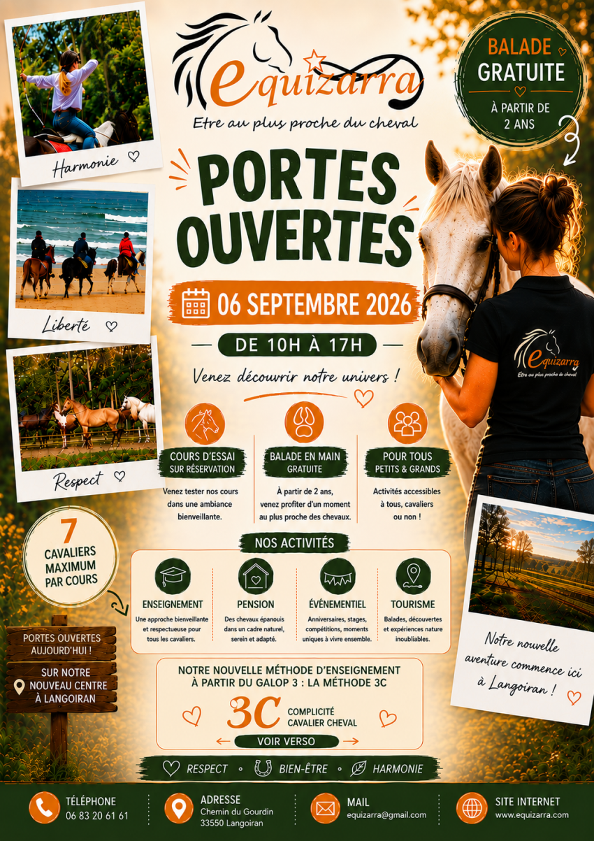 Equizarra Poney Club A Castres Gironde Affiche PO A5 1
